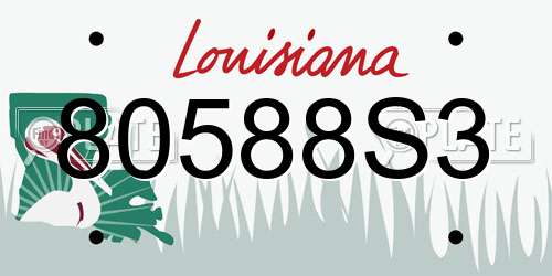 80588S3 Louisiana License Plate