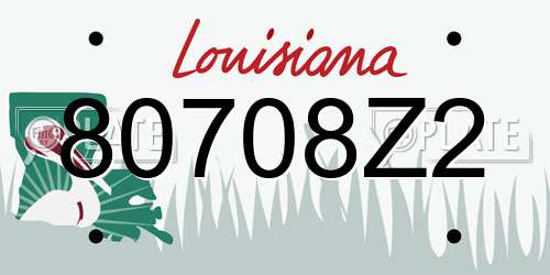 80708Z2 Louisiana License Plate
