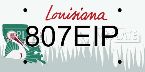 807EIP Louisiana License Plate