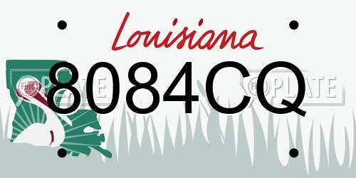 8084CQ Louisiana License Plate