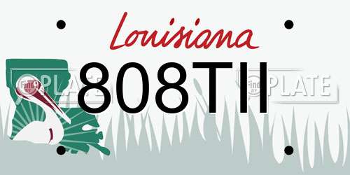 808TII Louisiana License Plate