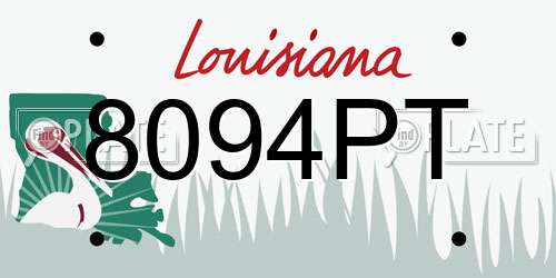 8094PT Louisiana License Plate