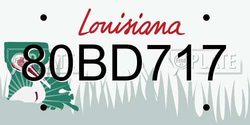 80BD717 Louisiana License Plate