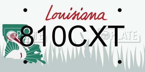 810CXT Louisiana License Plate
