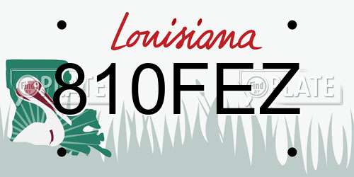 810FEZ Louisiana License Plate