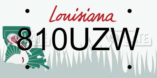 810UZW Louisiana License Plate