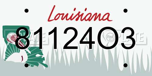 81124O3 Louisiana License Plate