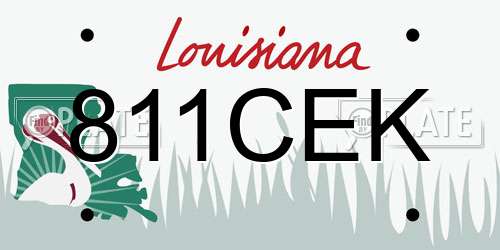 811CEK Louisiana License Plate
