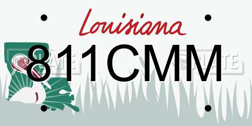 811CMM Louisiana License Plate