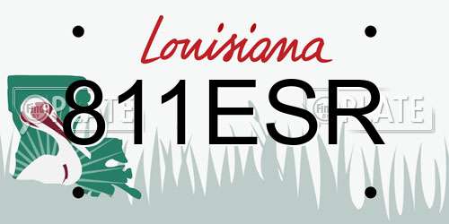811ESR Louisiana License Plate