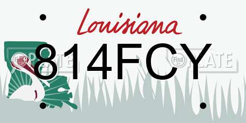 814FCY Louisiana License Plate