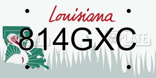 814GXC Louisiana License Plate