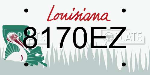 8170EZ Louisiana License Plate