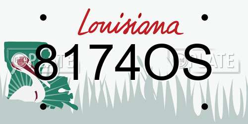 8174OS Louisiana License Plate
