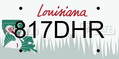 817DHR Louisiana License Plate