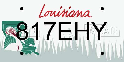 817EHY Louisiana License Plate