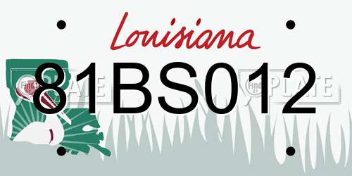 81BS012 Louisiana License Plate