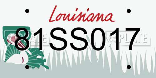 81SS017 Louisiana License Plate