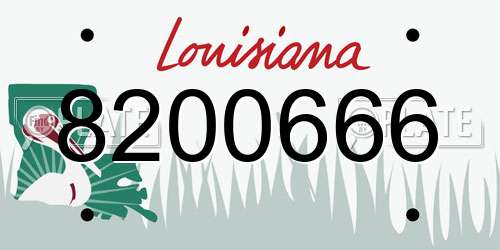 8200666 Louisiana License Plate