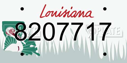 8207717 Louisiana License Plate