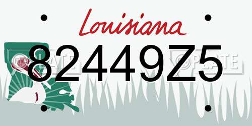 82449Z5 Louisiana License Plate