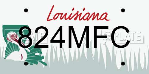 824MFC Louisiana License Plate