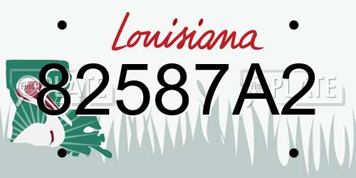 82587A2 Louisiana License Plate