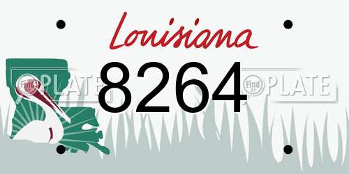 8264 Louisiana License Plate