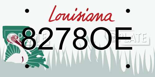 8278OE Louisiana License Plate