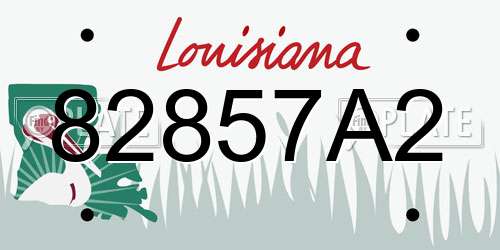 82857A2 Louisiana License Plate