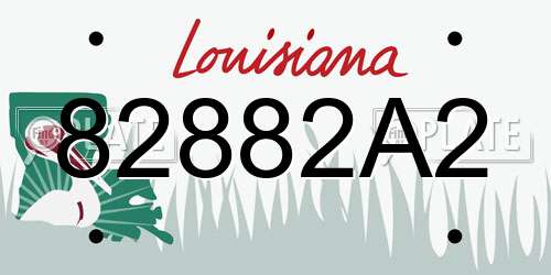 82882A2 Louisiana License Plate