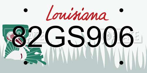 82GS906 Louisiana License Plate