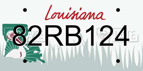 82RB124 Louisiana License Plate