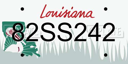 82SS242 Louisiana License Plate