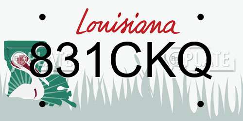 831CKQ Louisiana License Plate