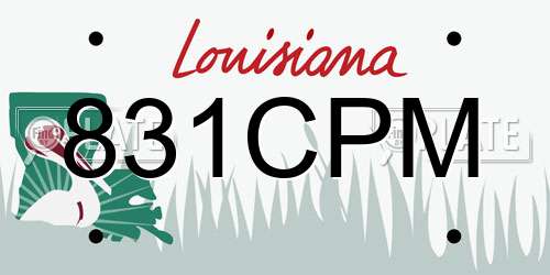 831CPM Louisiana License Plate