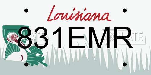 831EMR Louisiana License Plate