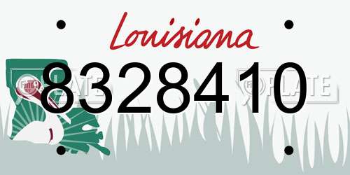 8328410 Louisiana License Plate