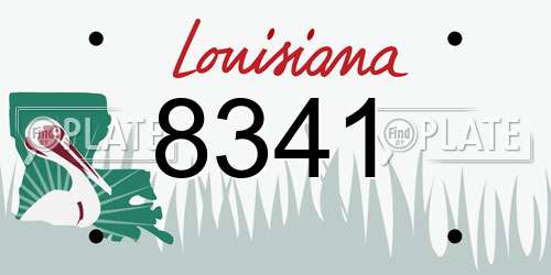 8341 Louisiana License Plate