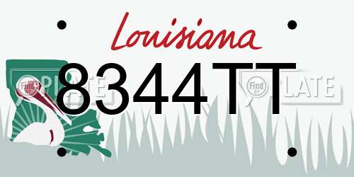 8344TT Louisiana License Plate