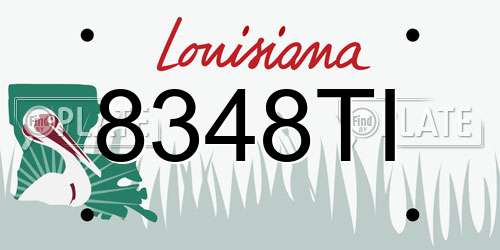 8348TI Louisiana License Plate