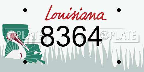 8364 Louisiana License Plate