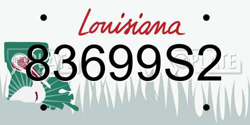 83699S2 Louisiana License Plate