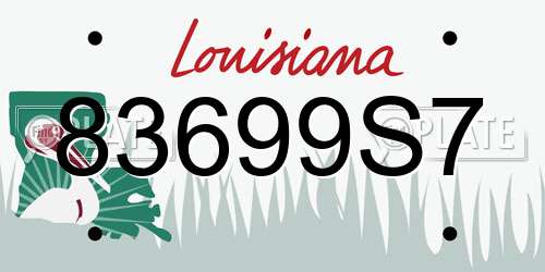 83699S7 Louisiana License Plate