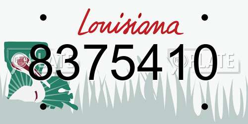 8375410 Louisiana License Plate