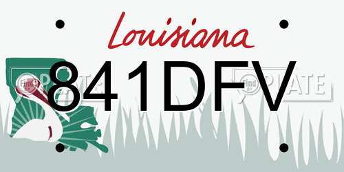 841DFV Louisiana License Plate