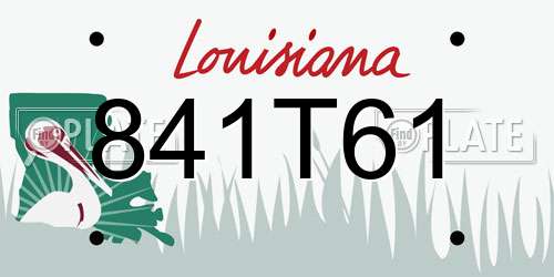 841T61 Louisiana License Plate
