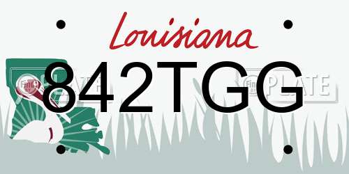 842TGG Louisiana License Plate