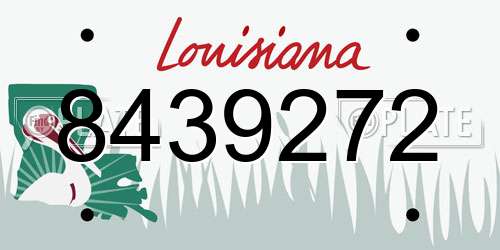 8439272 Louisiana License Plate