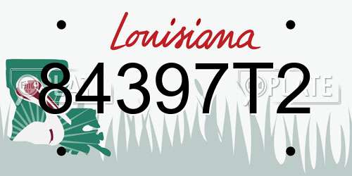 84397T2 Louisiana License Plate